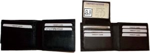 Man's wallet genuine lambskin leather wallet 2 bill pockets ID 6 cards slots - Image 11