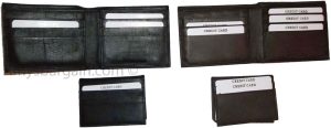 Man's wallet genuine lambskin leather wallet 2 bill pockets ID 6 cards slots - Image 13