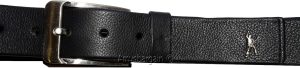 Men's Leather Belt (L) Black belt leather waist strap Kaos belt waist band new - Image 11
