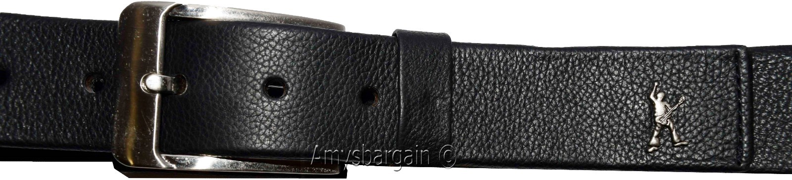Men's Leather Belt (L) Black belt leather waist strap Kaos belt waist band new - Image 11