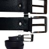Men's Leather Belt (L) Black belt leather waist strap Kaos belt waist band new