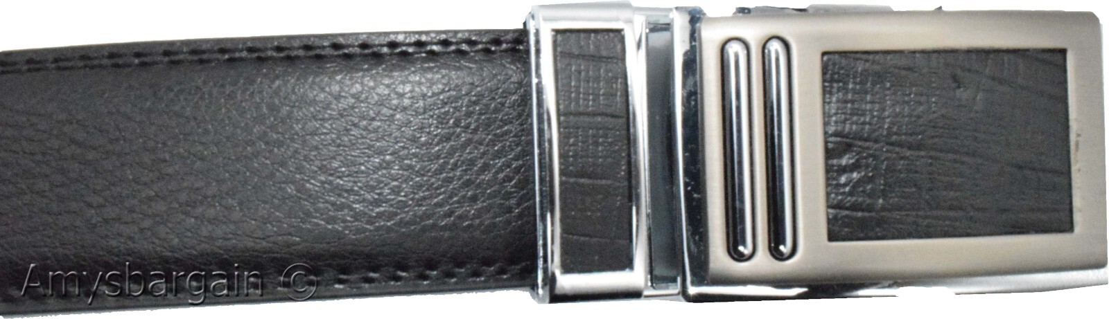 Men's Leather Dress Belt XL Auto Lock belt, Men's Black Quick lock belt 003 - Image 11