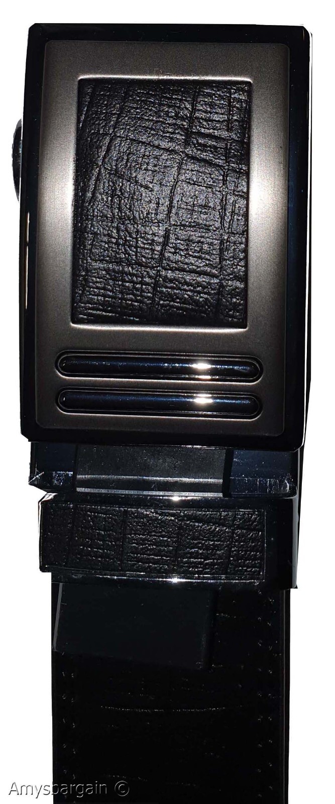 Men's Leather Dress Belt XL Auto Lock belt, Men's Black Quick lock belt 003 - Image 13