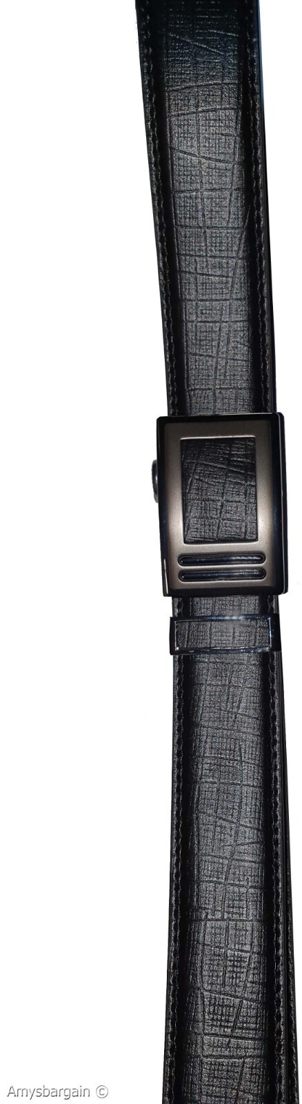 Men's Leather Dress Belt XL Auto Lock belt, Men's Black Quick lock belt 003 - Image 15