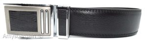 Men's Leather Dress Belt XL Auto Lock belt, Men's Black Quick lock belt 003 - Image 3