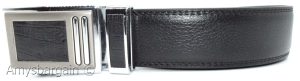 Men's Leather Dress Belt XL Auto Lock belt, Men's Black Quick lock belt 003