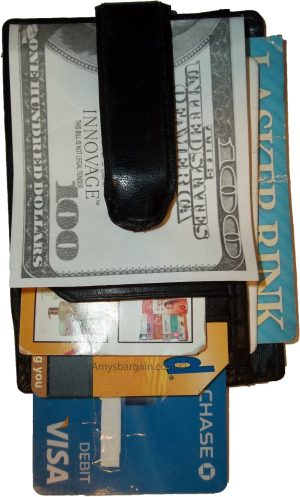 Men's Leather Money clip Bills holder money clip money carrier billfold carrier - Image 9