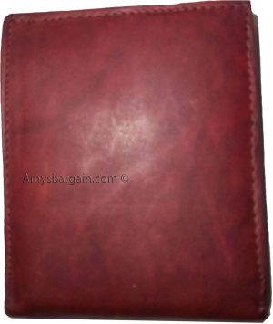 Men's Leather Wallet, billfold suede lined 6 Card spaces ID Change purse Br New - Image 4