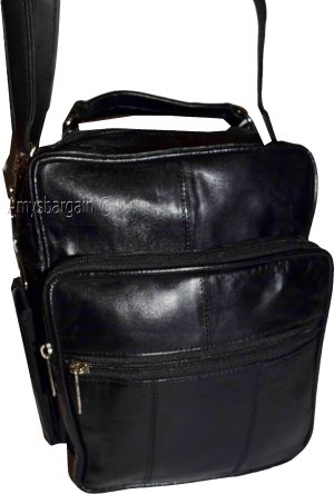 Men's Leather handbag, Unbranded Black leather bag handle/strap day bag new - Image 11