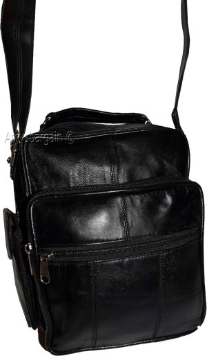 Men's Leather handbag, Unbranded Black leather bag handle/strap day bag new - Image 12