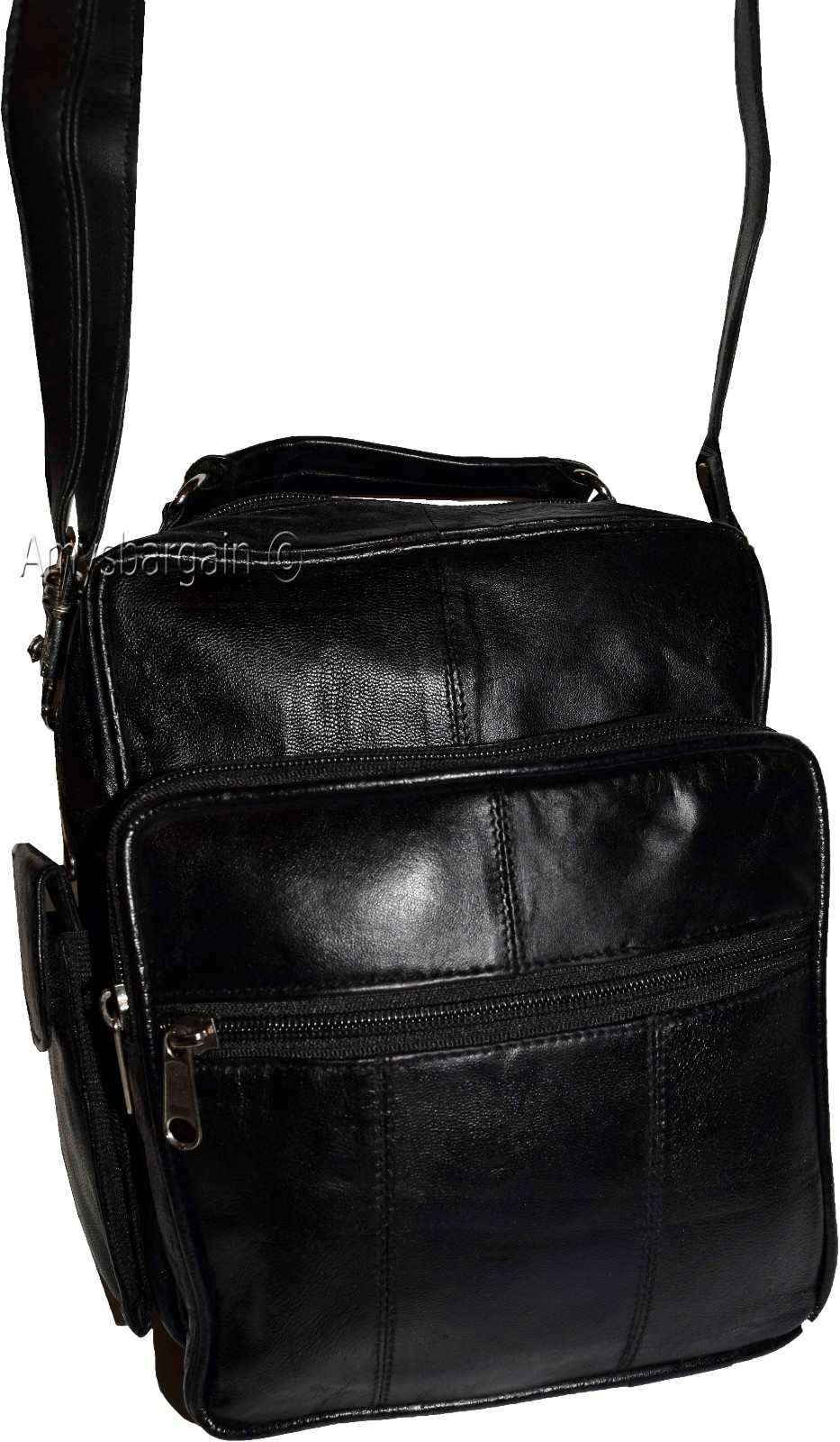 Men's Leather handbag, Unbranded Black leather bag handle/strap day bag new - Image 12