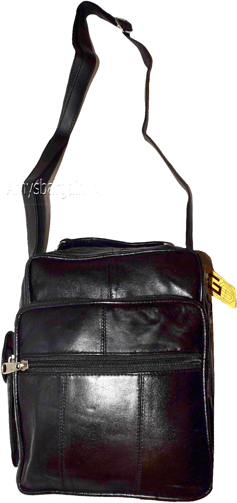 Men's Leather handbag, Unbranded Black leather bag handle/strap day bag new - Image 13