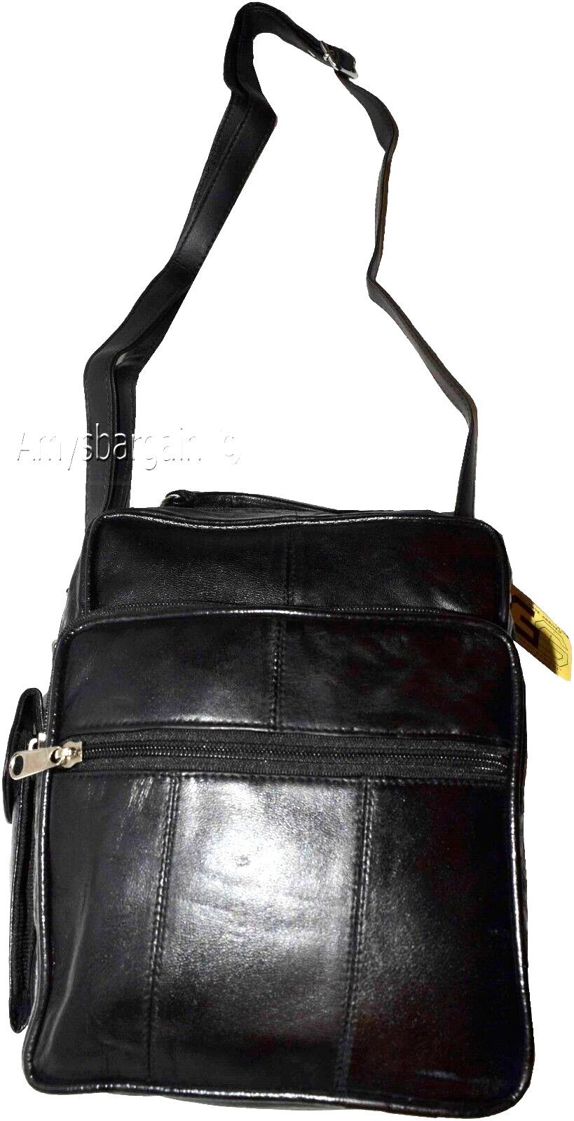 Men's Leather handbag, Unbranded Black leather bag handle/strap day bag new - Image 3