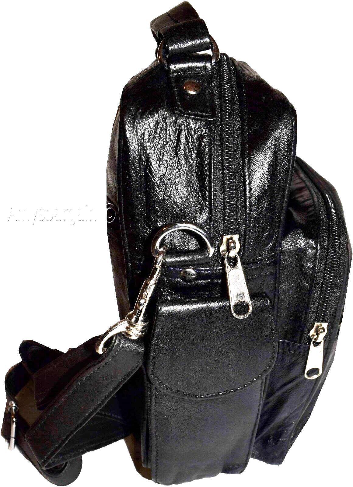Men's Leather handbag, Unbranded Black leather bag handle/strap day bag new - Image 6