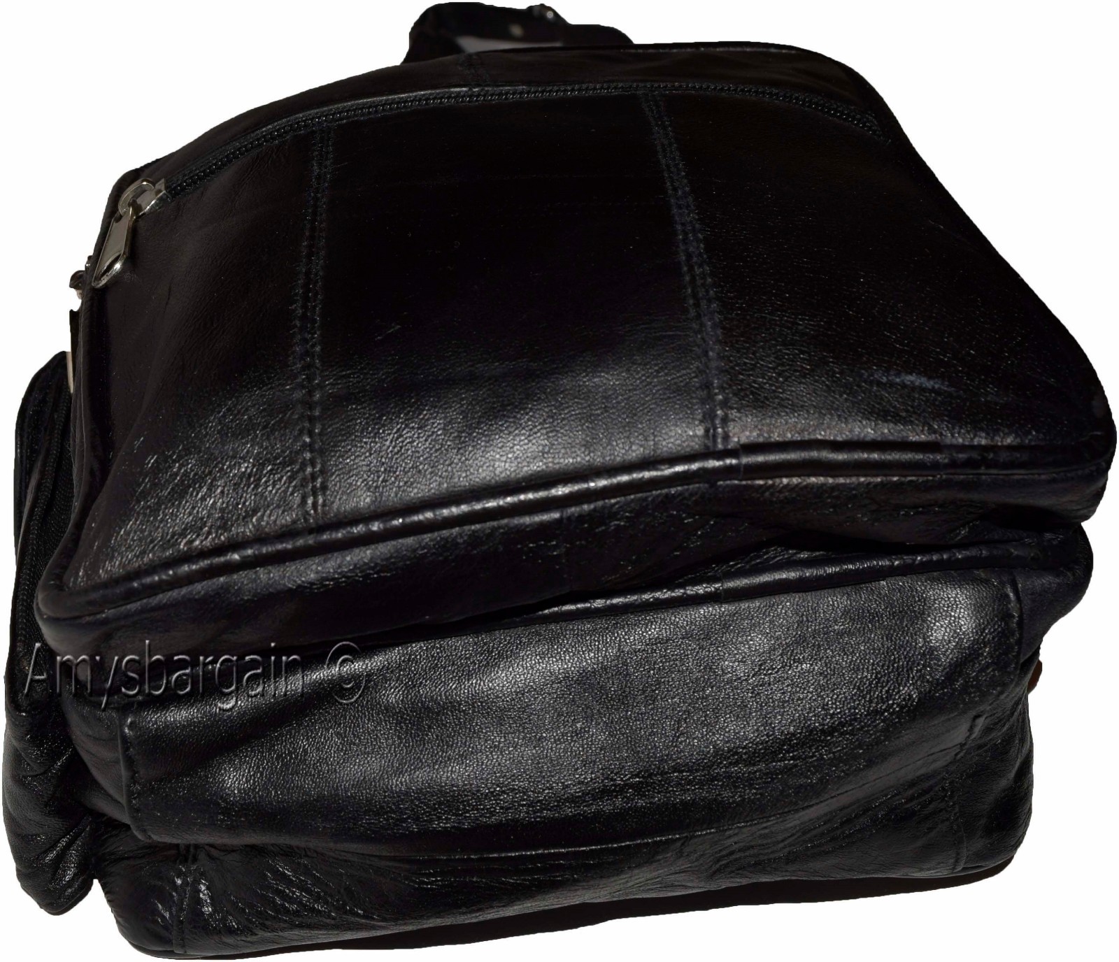 Men's Leather handbag, Unbranded Black leather bag handle/strap day bag new - Image 7