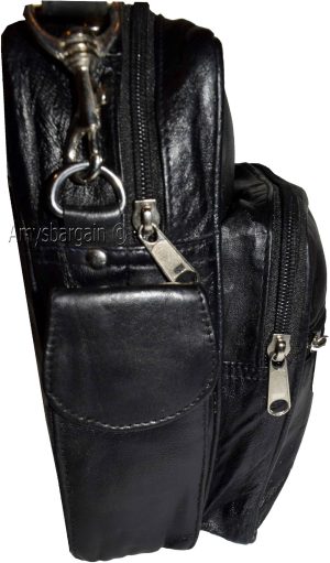 Men's Leather handbag, Unbranded Black leather bag handle/strap day bag new - Image 10