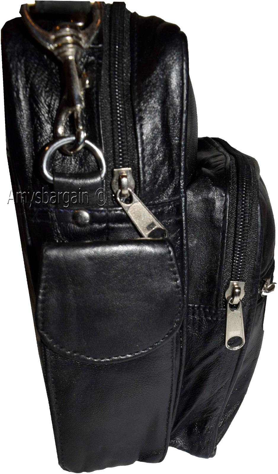 Men's Leather handbag, Unbranded Black leather bag handle/strap day bag new - Image 10