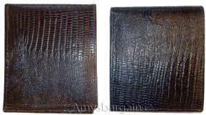 Men's Lizard Printed Leather billfold man's bifold wallet 2 bill slots 8 card ID - Image 5