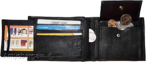 Men's Wallet Black Bifold Leather Wallet, Detachable ID card case New in the Box - Image 12