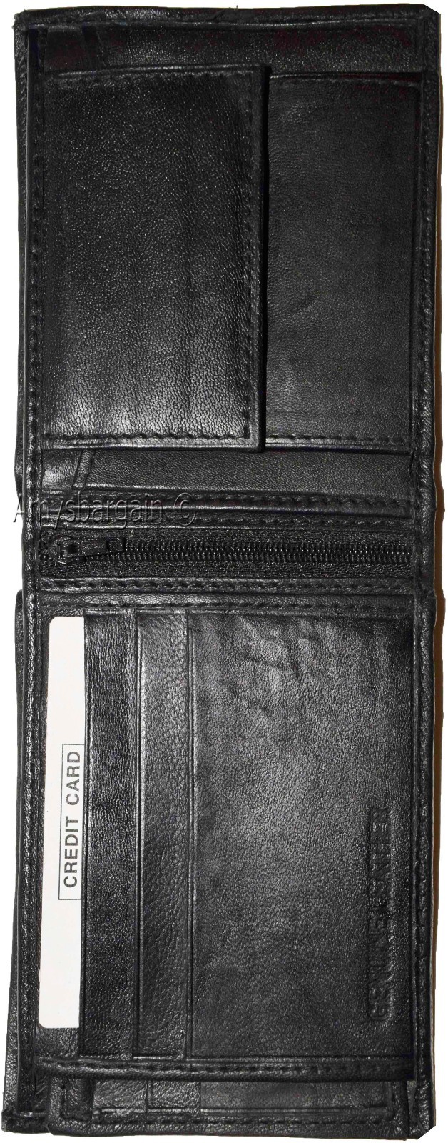Men's Wallet Black Bifold Leather Wallet, Detachable ID card case New in the Box - Image 8
