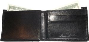 Men's Wallet Woven printed Leather man's bi-fold wallet 2 Bill pockets 9 Card ID - Image 9