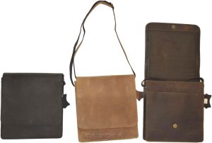 Men's bag, Leather men's Shoulder bag Gentlemen's leather bag Nubuck Leather bag - Image 9