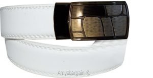 Men's belt. 43" Leather Dress/Casual Belt New Auto lock Buckle. Easy on off belt - Image 8