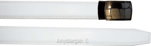 Men's belt. 43" Leather Dress/Casual Belt New Auto lock Buckle. Easy on off belt - Image 10