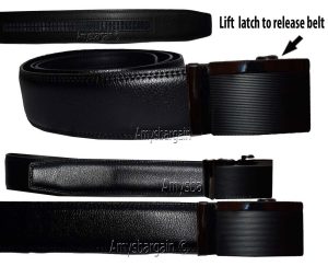 Men's belt, Genuine Leather belt, Dress/Casual Ratcheting buckle 26 to 50 inches - Image 3