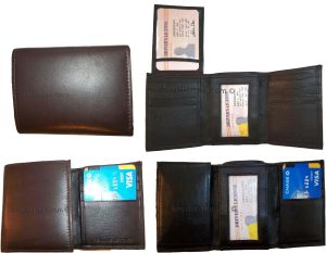 Men's leather trifold men's wallet 6 card 2 ID Unbranded 2 bill slots New wallet - Image 4