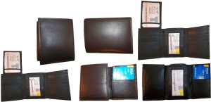 Men's leather trifold men's wallet 6 card 2 ID Unbranded 2 bill slots New wallet - Image 6