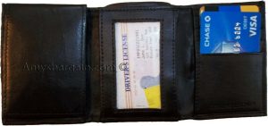 Men's leather trifold men's wallet 6 card 2 ID Unbranded 2 bill slots New wallet - Image 9