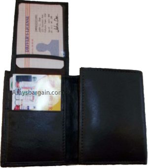 Men's leather trifold men's wallet 6 card 2 ID Unbranded 2 bill slots New wallet - Image 10