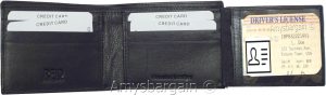 Men's wallet RFID blocking leather bifold wallet 2 billfold credit card in box - Image 3