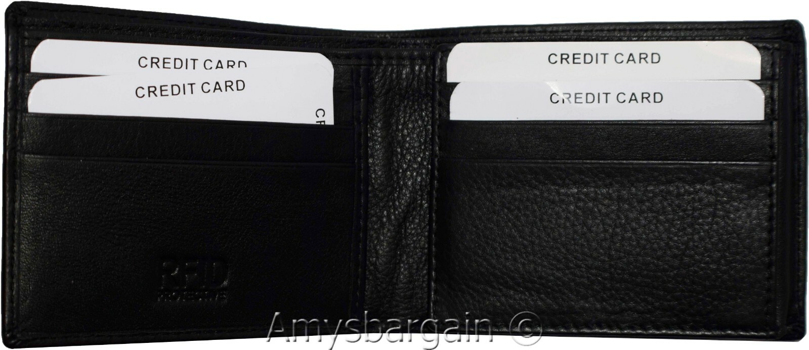 Men's wallet RFID blocking leather bifold wallet 2 billfold credit card in box - Image 4