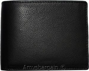 Men's wallet RFID blocking leather bifold wallet 2 billfold credit card in box - Image 9