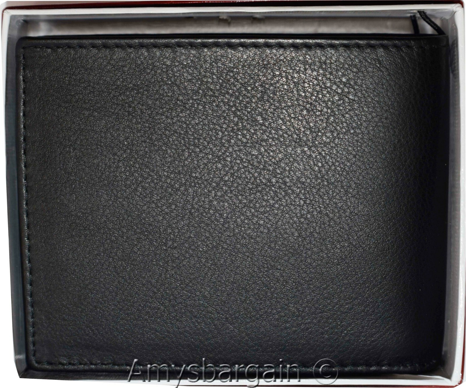 Men's wallet RFID blocking leather bifold wallet 2 billfold credit card in box - Image 10