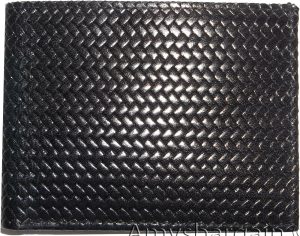Men's woven printed leather man's bi-fold wallet 2 bill slot 6 card New - Image 12