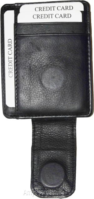 Money Clip, Leather Credit card/ID money clip wallet, magnetic money clip New #8 - Image 4