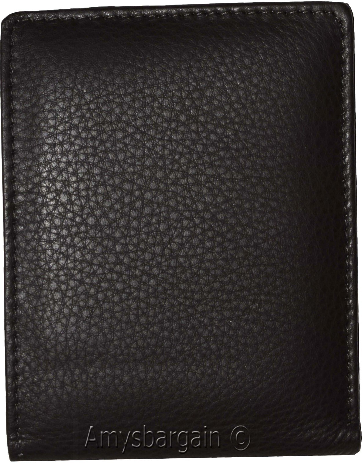 New FIZA NY Leather men's Bifold wallet Black 2 bill slots 2 ID zip coin case - Image 12