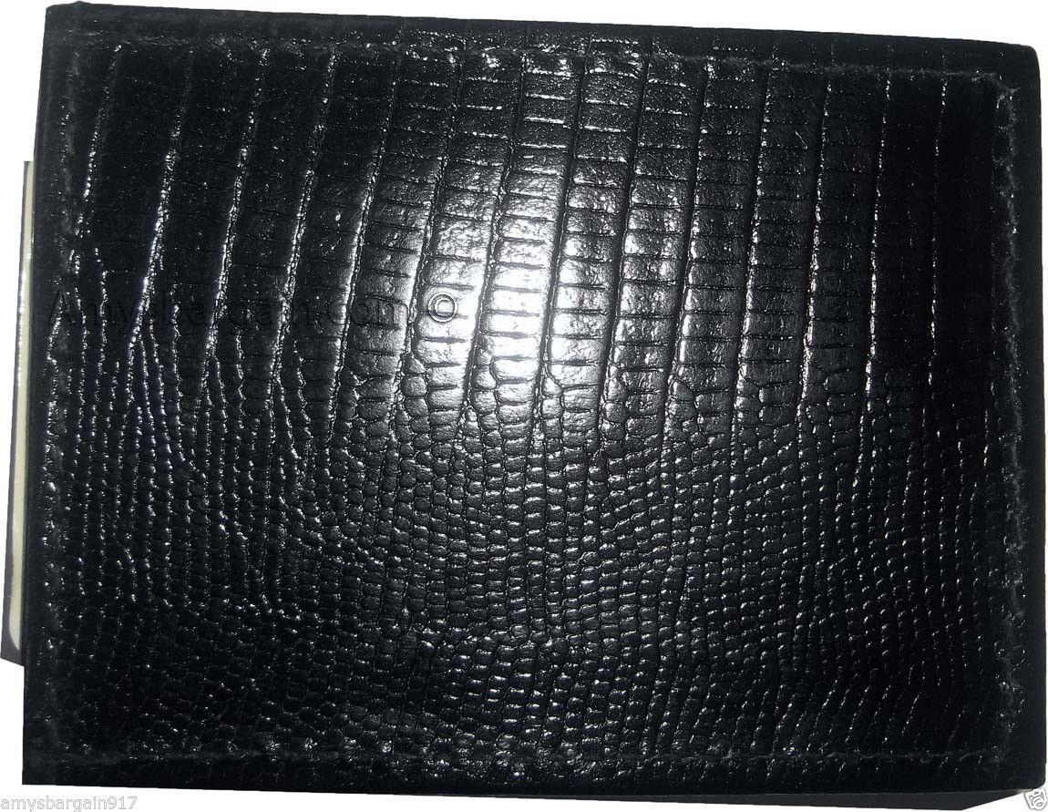 New Lizard skin printed leather money clip credit card/bills holder all bills BN - Image 11