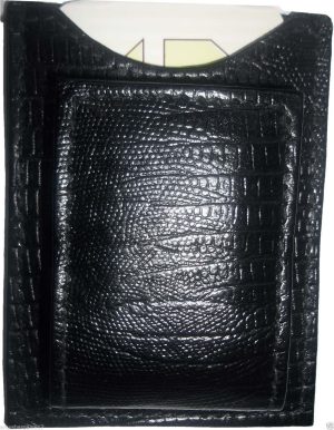 New Lizard skin printed leather money clip credit card/bills holder all bills BN - Image 4