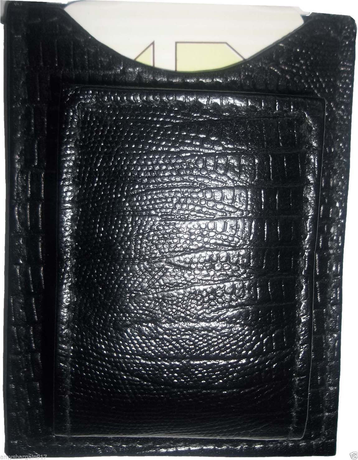 New Lizard skin printed leather money clip credit card/bills holder all bills BN - Image 4