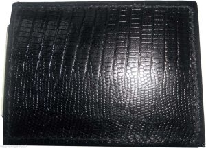 New Lizard skin printed leather money clip credit card/bills holder all bills BN - Image 5