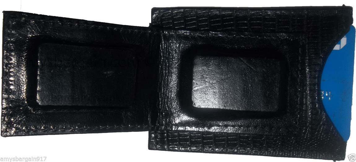 New Lizard skin printed leather money clip credit card/bills holder all bills BN - Image 6