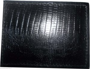 New Lizard skin printed leather money clip credit card/bills holder all bills BN - Image 7