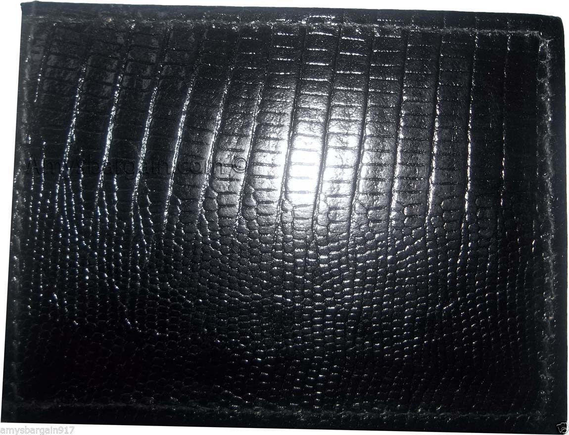 New Lizard skin printed leather money clip credit card/bills holder all bills BN - Image 7
