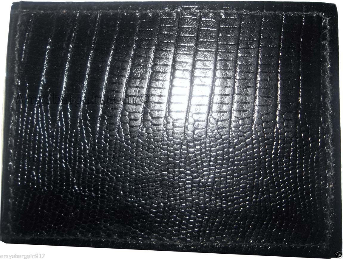New Lizard skin printed leather money clip credit card/bills holder all bills BN - Image 9