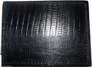New Lizard skin printed leather money clip credit card/bills holder all bills BN - Image 10
