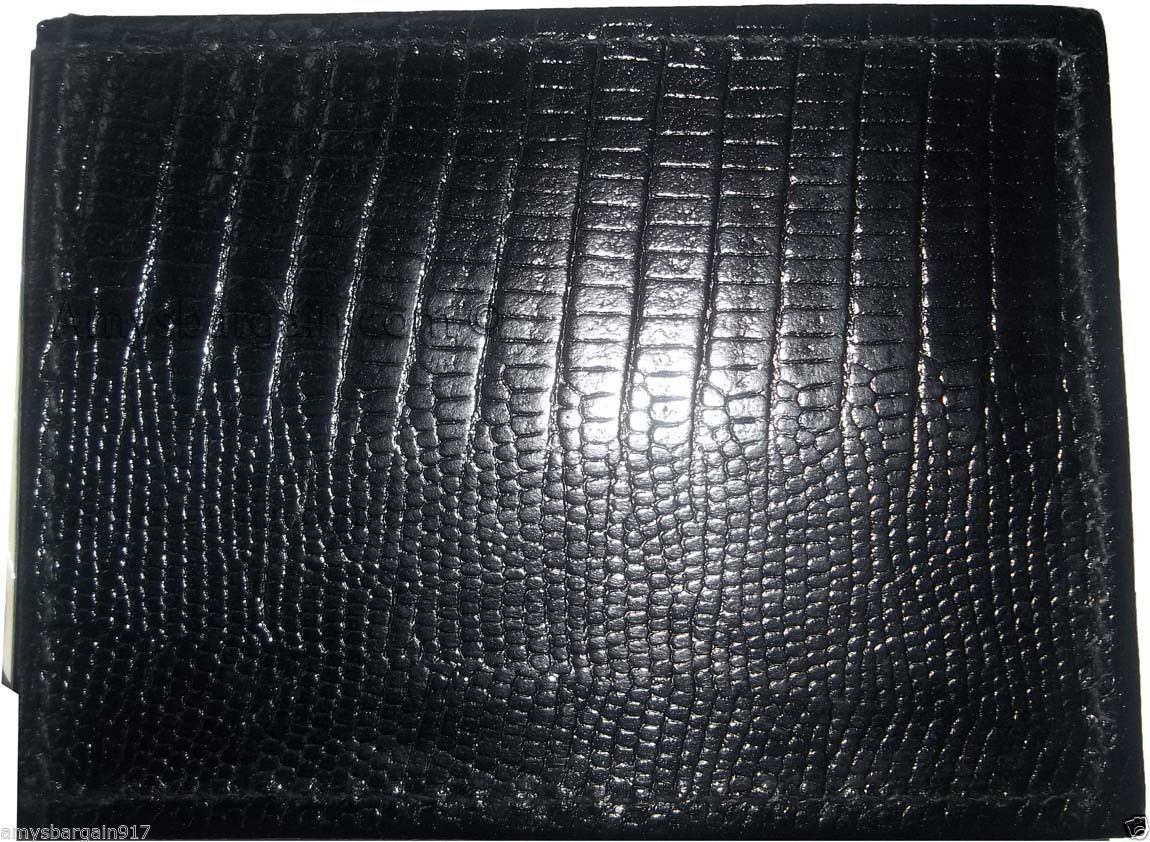 New Lizard skin printed leather money clip credit card/bills holder all bills BN - Image 10